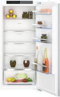 NEFF KI1412FE0 Einbaukühlschrank, N 50 Serie, 122,5x56 cm, 204 l Kühlraum, 35dB Leise, LED-Licht, Sicherheitsglasböden, Flaches Scharnier, Fresh Safe Fach