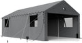 Wetterfeste XXL Zeltgarage 4x7.6m mit abnehmbaren Seitenwänden für PKW, SUV, LKW und Boote