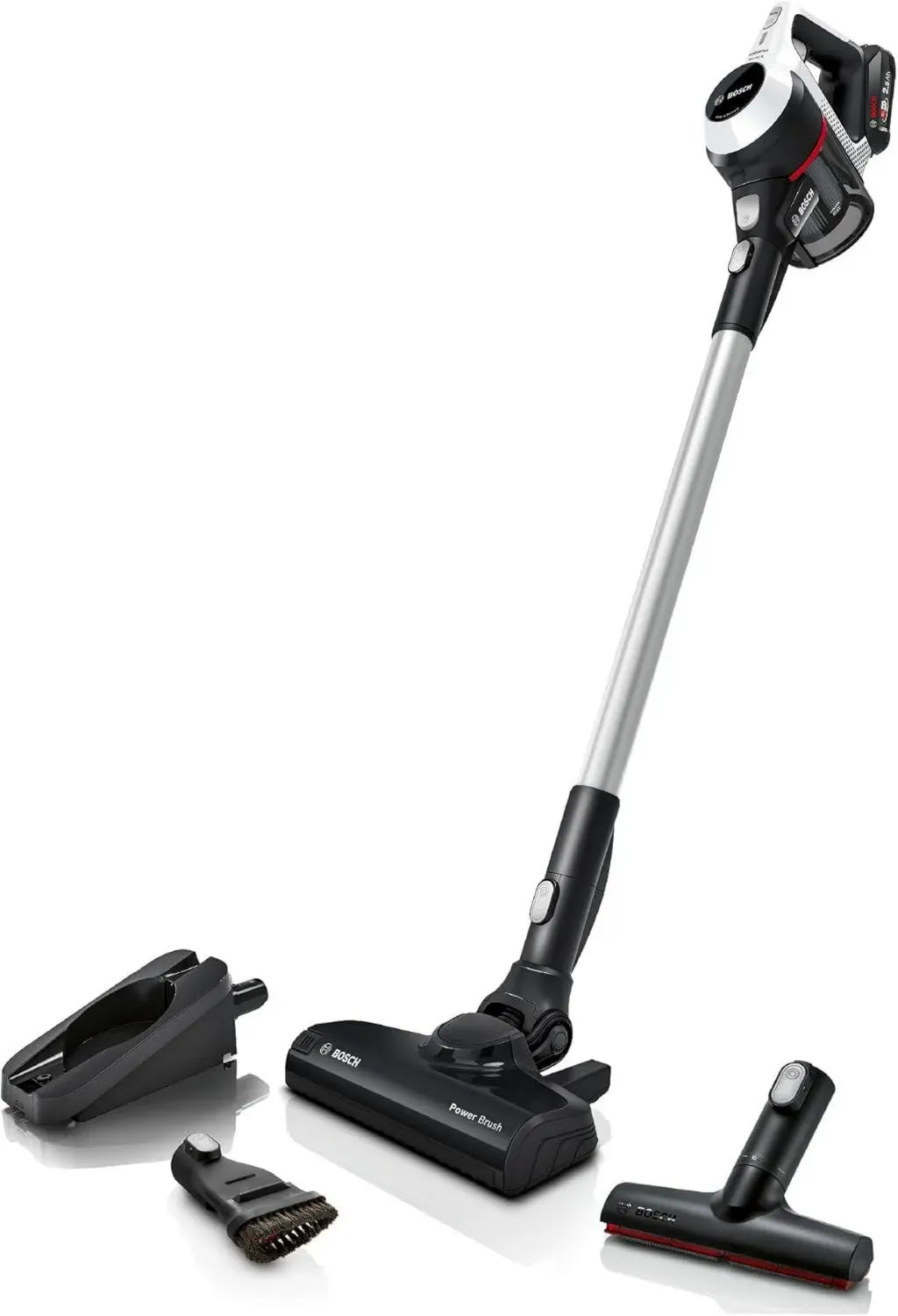 Bosch Kabelloser Staubsauger Unlimited 6 BCS611AM, beutellos, leicht, mit Hygiene-Filter, 10 Jahre Motorgarantie, starke Saugkraft, lange Akkulaufzeit, geeignet für alle Bodenarten, weiß