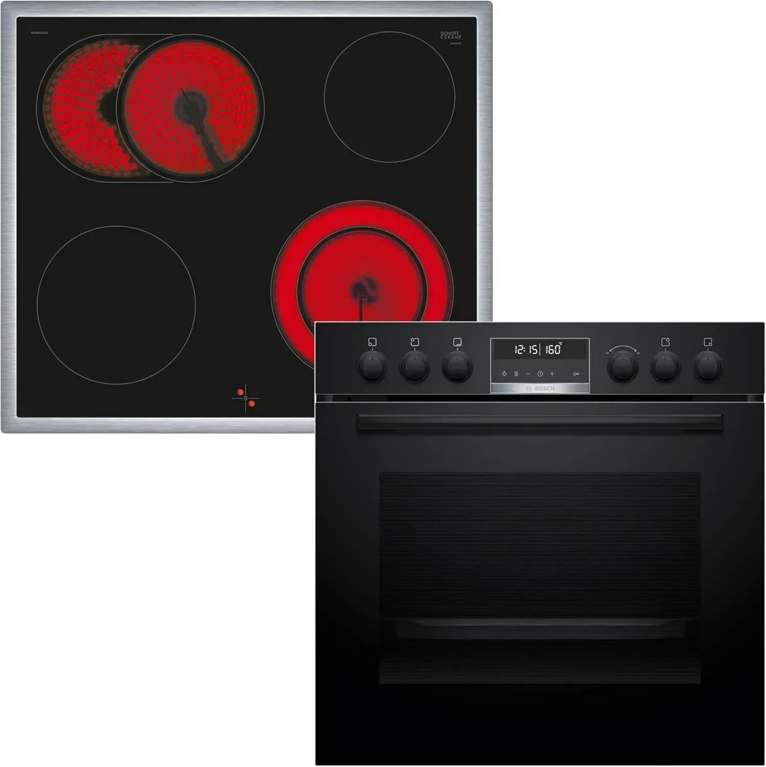 Bosch Einbauherd-Set mit Air Fry und Selbstreinigung, 60 x 60 cm, Made in Germany