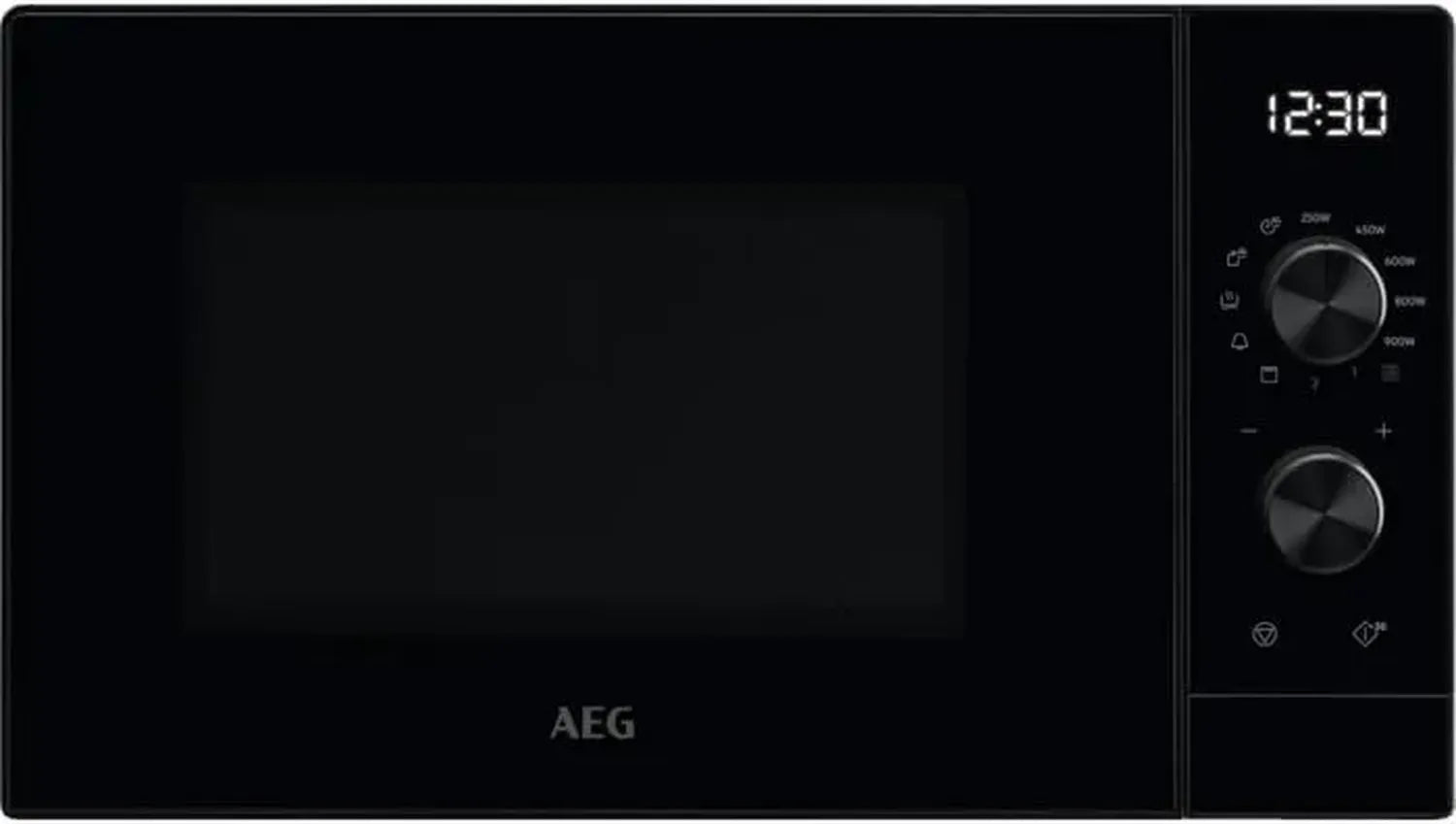 AEG 25L Mikrowelle mit Grill, 900W, Inverter, Edelstahl, Schwarz