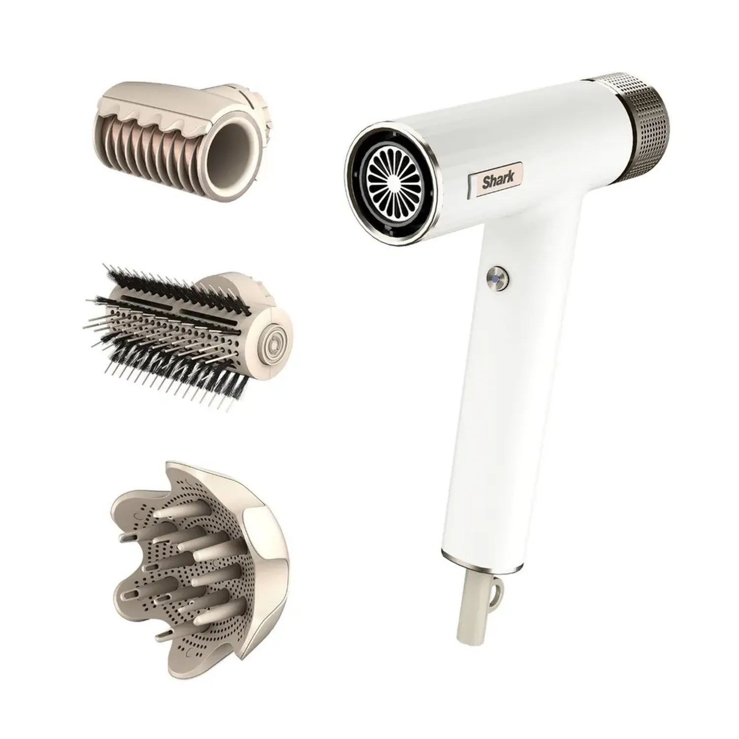 Shark SpeedStyle Haartrockner mit Ionentechnologie für Locken & Glättung, 3 Aufsätze, Schnelltrocknung, Für Jeden Haartyp, Hitzeschutz, Modell HD334EU