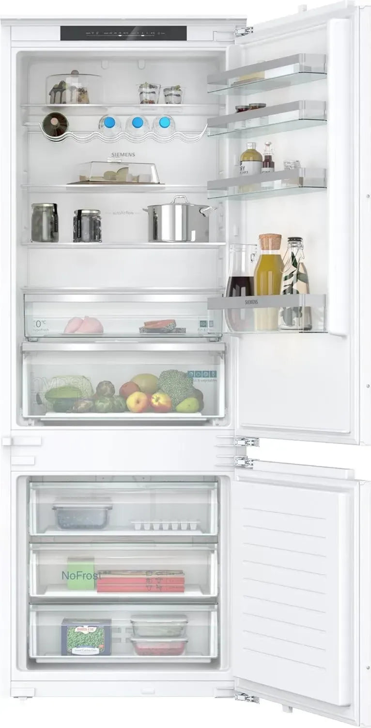 Siemens iQ300 Einbau-Kühlgefrierkombination XXL, 285L Kühlteil + 98L Gefrierteil, NoFrost, hyperFresh, leiser Betrieb, Made in Germany