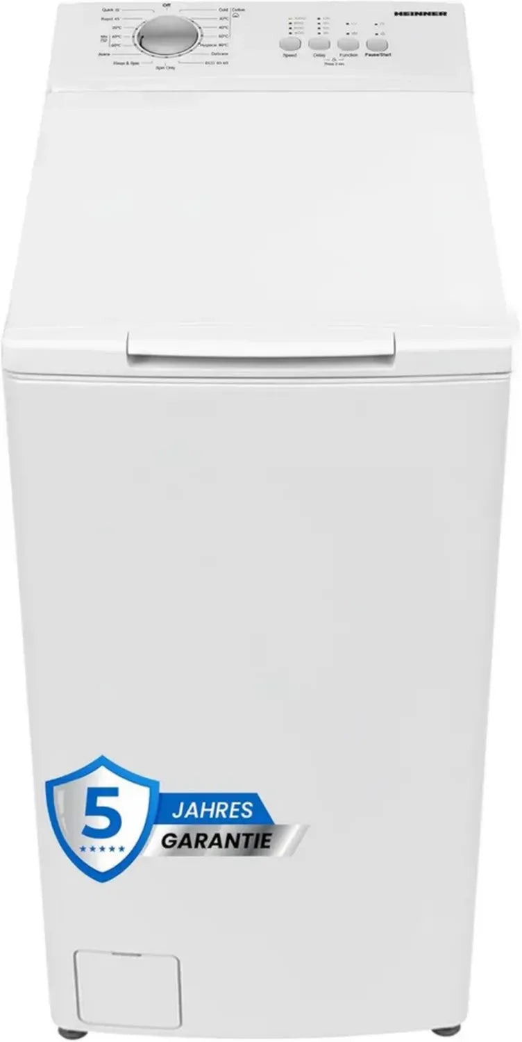 6 kg Toplader-Waschmaschine, energieeffizient, 15 Programme, Soft-Close-Deckel, kompakt, 1000 U/min, 5 Jahre Garantie