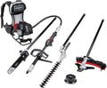 Scheppach 4-in-1 Benzin-Gartengerät MFH5300-4BP - Motorsense, Rasentrimmer, Heckenschere, Hochentaster mit 2-Takt-Motor, 51,7 cm³, 1300W, 1,8 PS