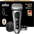 Braun Series 9 Pro Rasierer für Herren, Elektrisch mit 5 Rasierelementen, Nass- und Trockenrasur, Inkl. Ladestation, 60 Min. Akkulaufzeit, Silber