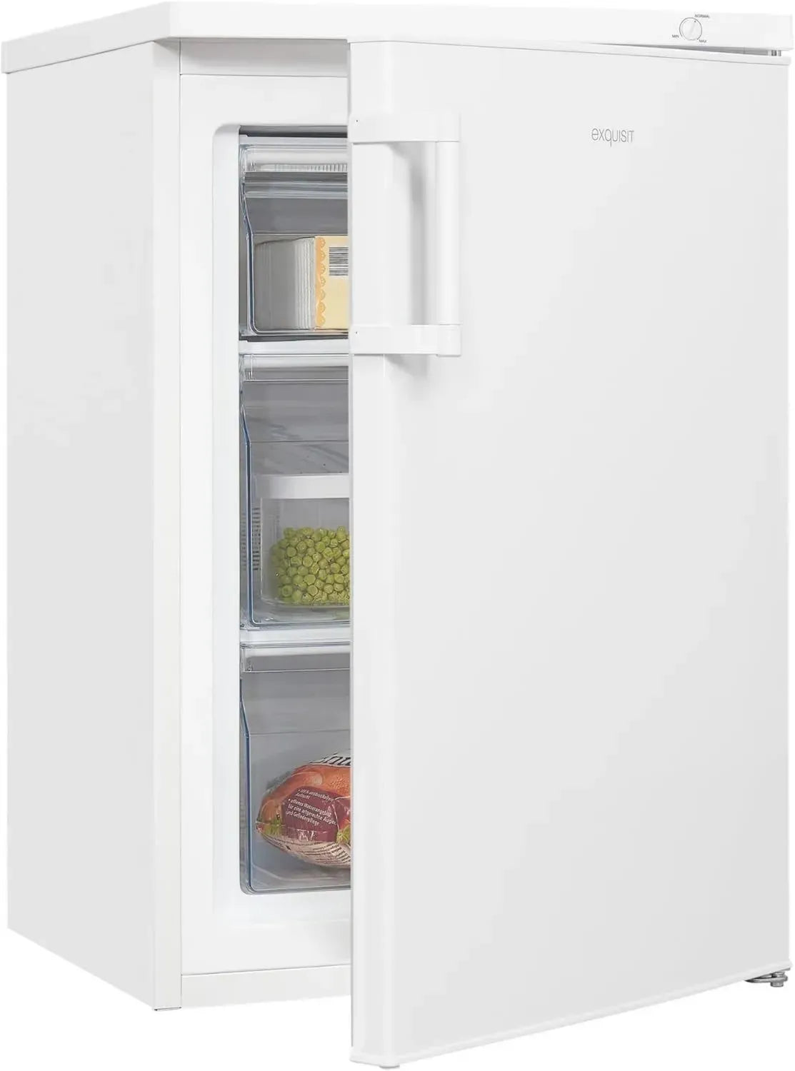 Exquisit Gefrierschrank GS81-H-010E Weiß | 85L Volumen | Wechselbarer Türanschlag | Standgerät