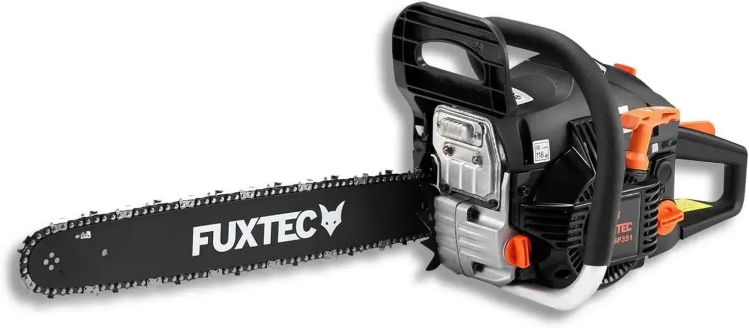 FUXTEC Benzin-Motorsäge FX-KSP351 mit 2,1 kW Leistung, 50,8 ccm Hubraum, 45 cm Schwert und Easy-Start-Funktion