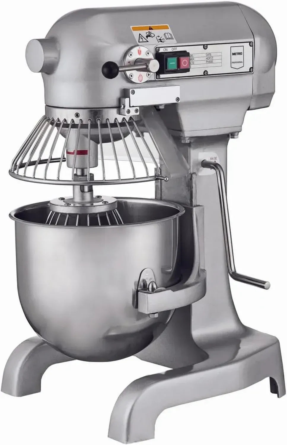 METRO Professional Küchenmaschine 10L, 3 Stufen, 550W, Aluguss/Edelstahl, Silber