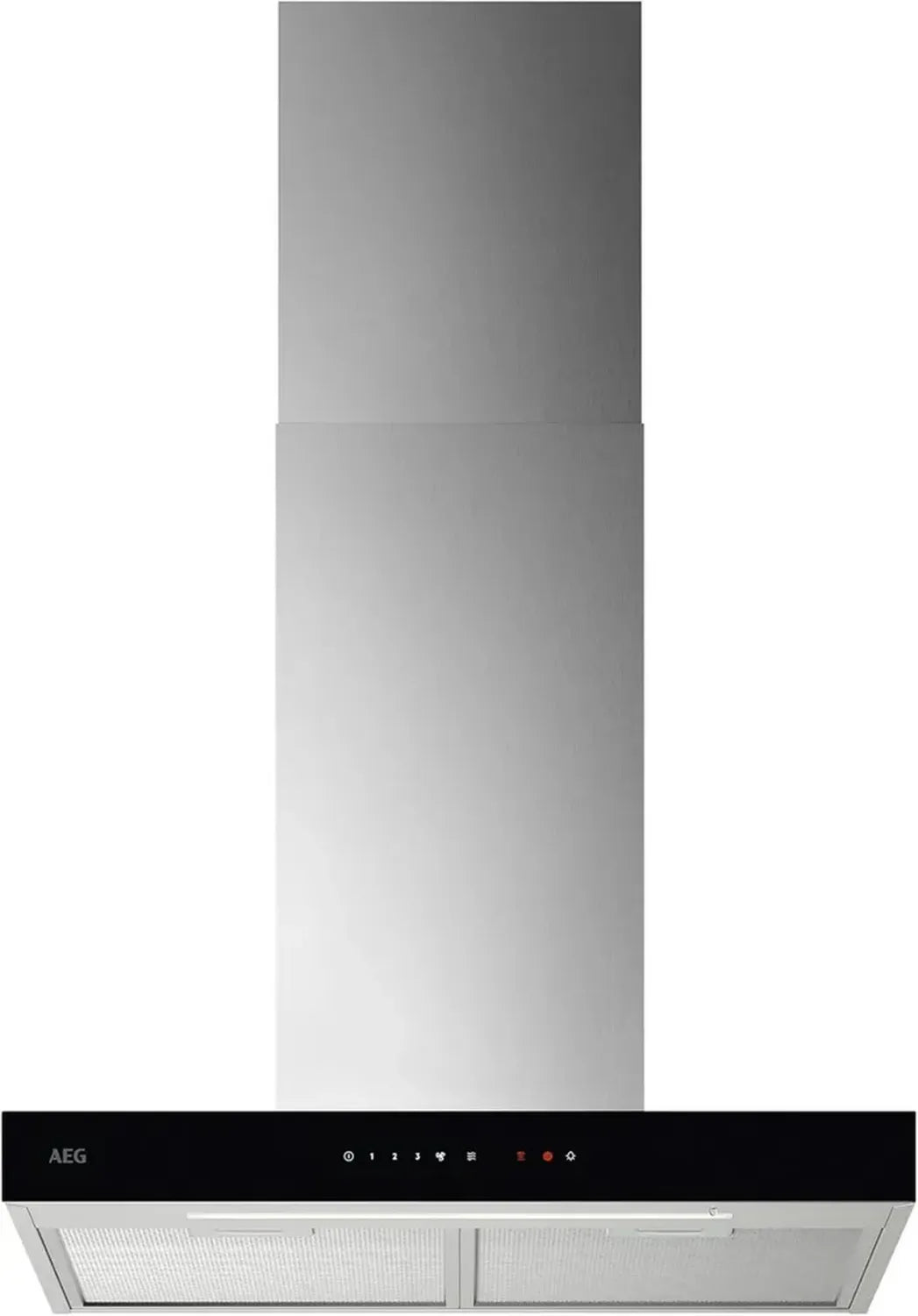 AEG 6000 Serie 60cm Dunstabzugshaube mit Glasdesign – Abluft/Umluft – 730 m³/h – Touch-Steuerung – Edelstahl
