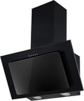 Respekta Kopffreihaube 60 cm, Schwarz Glas, Abluft/Umluft, 51-63,5 dB