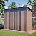 Großes Metall-Gerätehaus 242x126x182cm – Wetterbeständig, Rostfrei, Mit Schiebetür & Belüftung, Perfekt für Fahrräder, Mülltonnen & Gartenzubehör