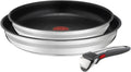 Jamie Oliver by Tefal Ingenio Pfannenset 3-teilig mit abnehmbaren Griff, 24/28 cm, Induktion, Antihaftbeschichtung