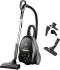 AEG Bodenstaubsauger mit Beutel, 75% Recyclingmaterial, Automatische Leistungsanpassung, Flüsterleise auf Teppich, Effiziente Partikelaufnahme, Extra langes Kabel, 600W, Schwarz, Modell VX82-1-ÖKO