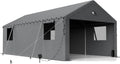 XXL Zeltgarage 6x6m - Robustes Allwetter-Garagenzelt mit Rollfenstern für PKW, SUV, LKW und Boote - Abnehmbare Seitenwände und Dach - Ideal als Lager- oder Wetterschutz
