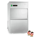 Klarstein Powericer XXL - Professionelle Eiswürfelmaschine, 25 kg/24 Std., 160 W, 6 kg Speicher, LED-Anzeige, geräuscharm, Edelstahl, Silber