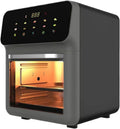 Multifunktionaler Heißluftfritteusen-Ofen, 15L Fassungsvermögen, ideal für Familien, mit Sichtfenster und Drehfunktion