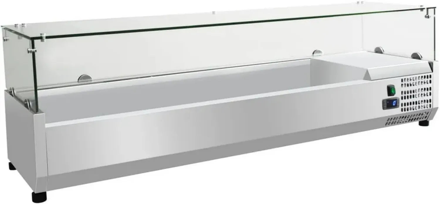 METRO Professional Edelstahl Kühlvitrine, 53L, 180W, Temperatur 0 bis +8°C, für Gastronomie und Restaurants