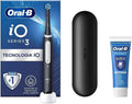 Oral-B iO 3 Elektrische Zahnbürste Schwarz mit Reiseetui und Pro-Expert Zahnpasta
