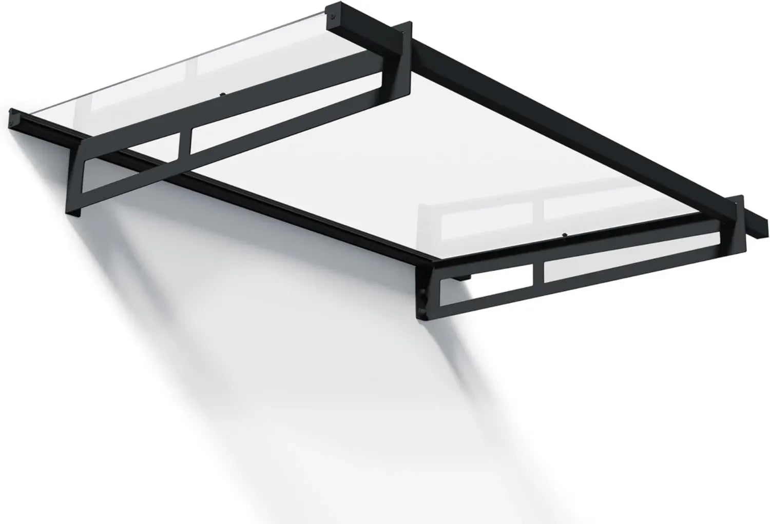 Palram Canopia Haustürvordach Bremen 1500, 150 x 94 cm, Grau, mit Regenrinne
