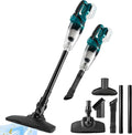 Kabelloser 18V Akku-Staubsauger mit 10000Pa Saugkraft, LED-Licht und 750ml Behälter, Kompatibel mit Makita Akkus, Blau (Ohne Batterie)