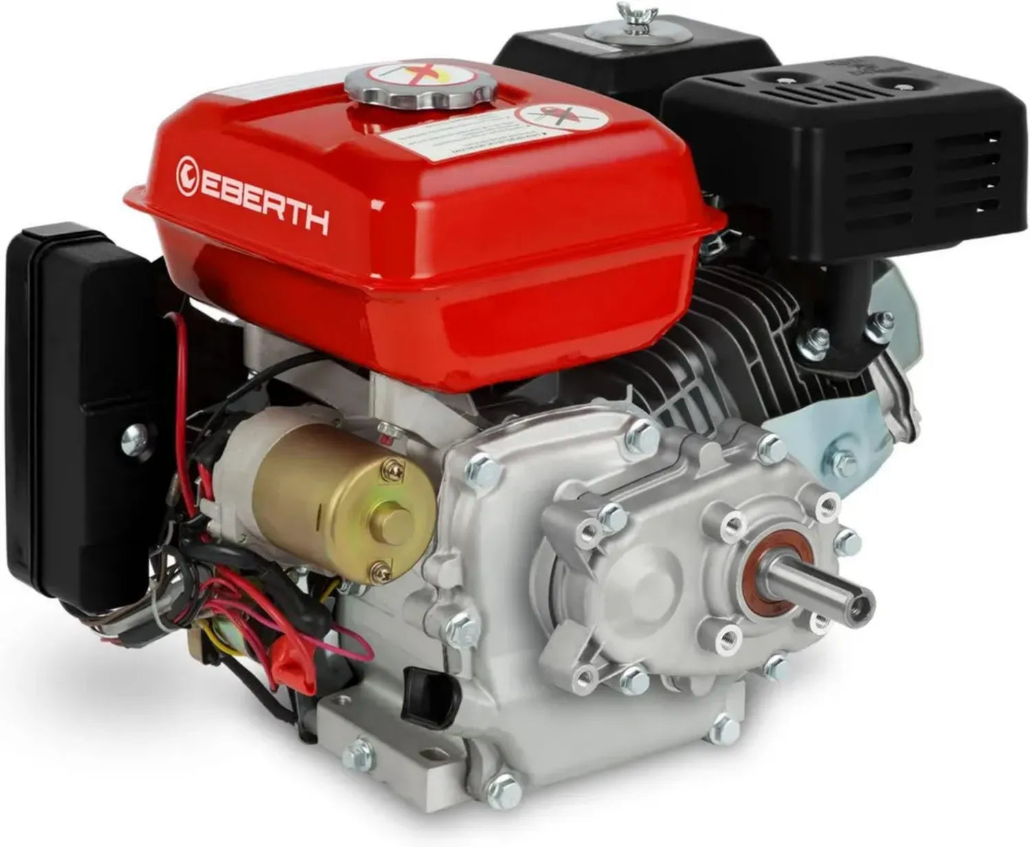 EBERTH 6,5 PS 4-Takt Benzinmotor mit Reduktionsgetriebe, E-Start, Ölmangelsicherung, 196 ccm, 19,05 mm Welle