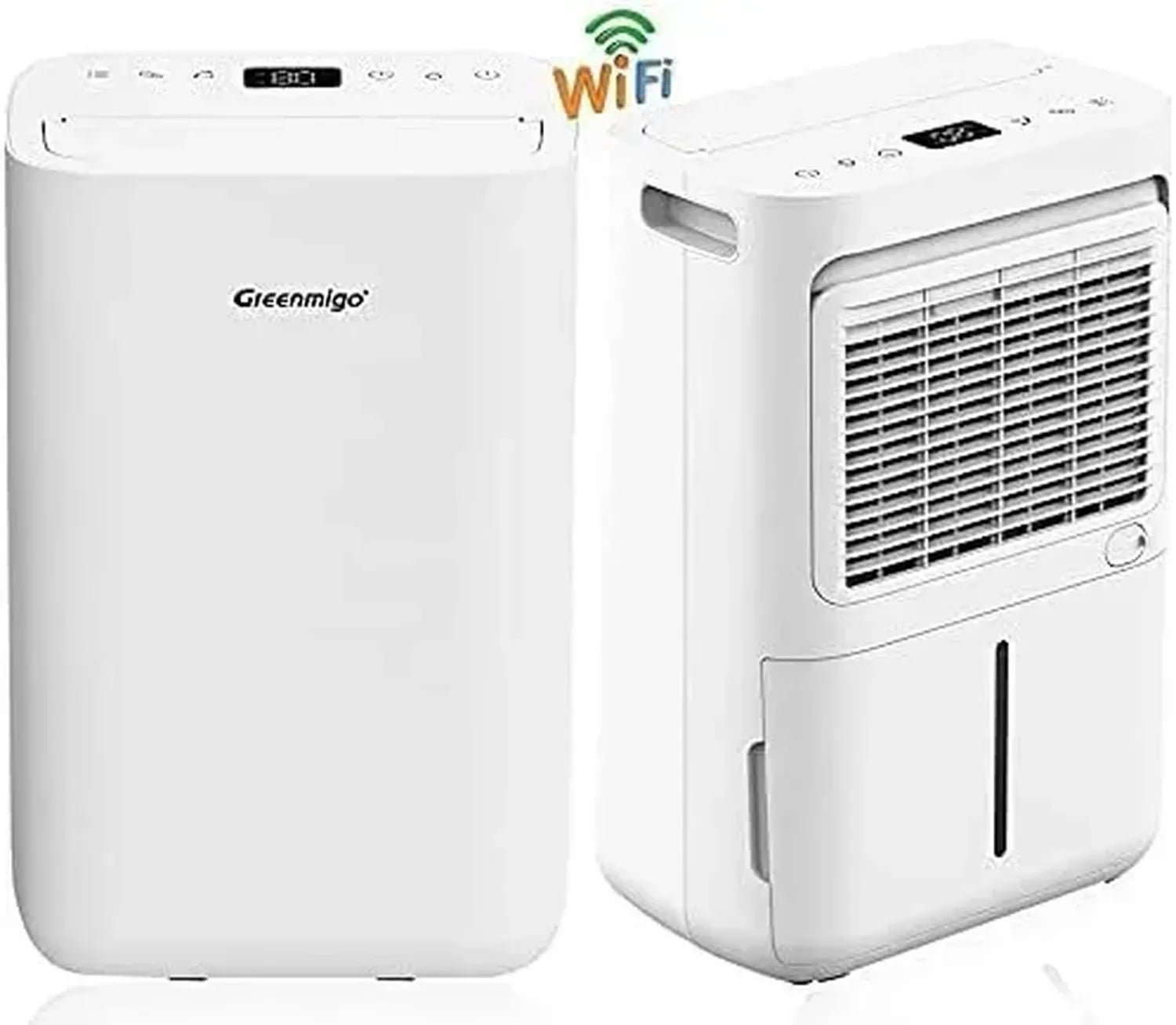 Alpha Serie WiFi Luftentfeuchter 13L/Tag für 20-50m² Räume, ideal für Keller, Wohnung und Garage, Weiß