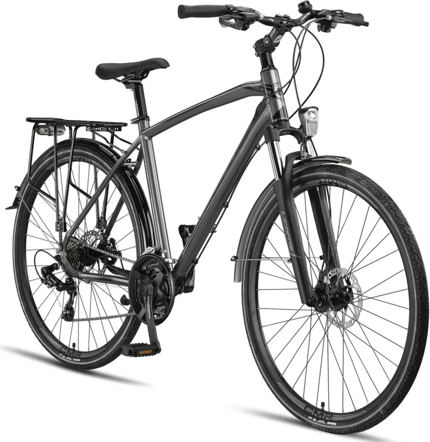 Licorne Trekkingrad 28 Zoll mit Scheibenbremse - Fahrrad für Kinder und Erwachsene - 21-Gang