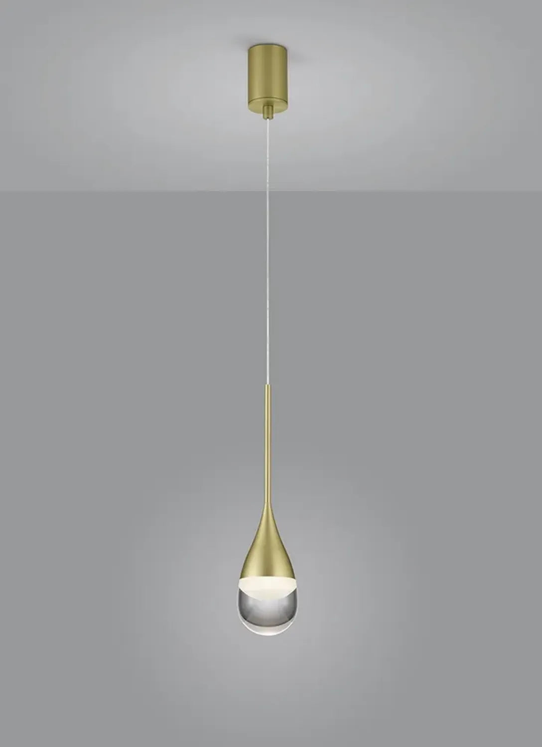 Helestra LED Pendelleuchte, einflammig, mattgold