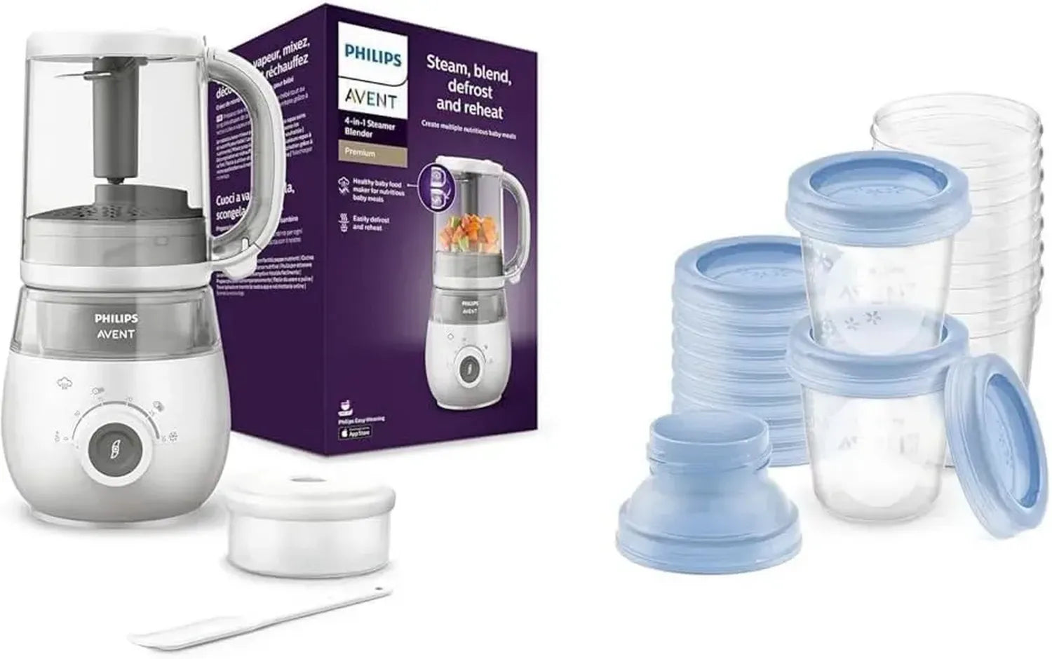 Philips AVENT 4-in-1 Babynahrungszubereiter und Muttermilch-Aufbewahrungssystem