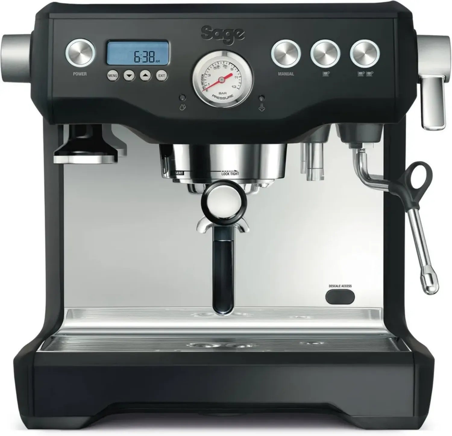 Sage Dual Boiler Espressomaschine mit Manometer und Timer, 2200W, Schwarz