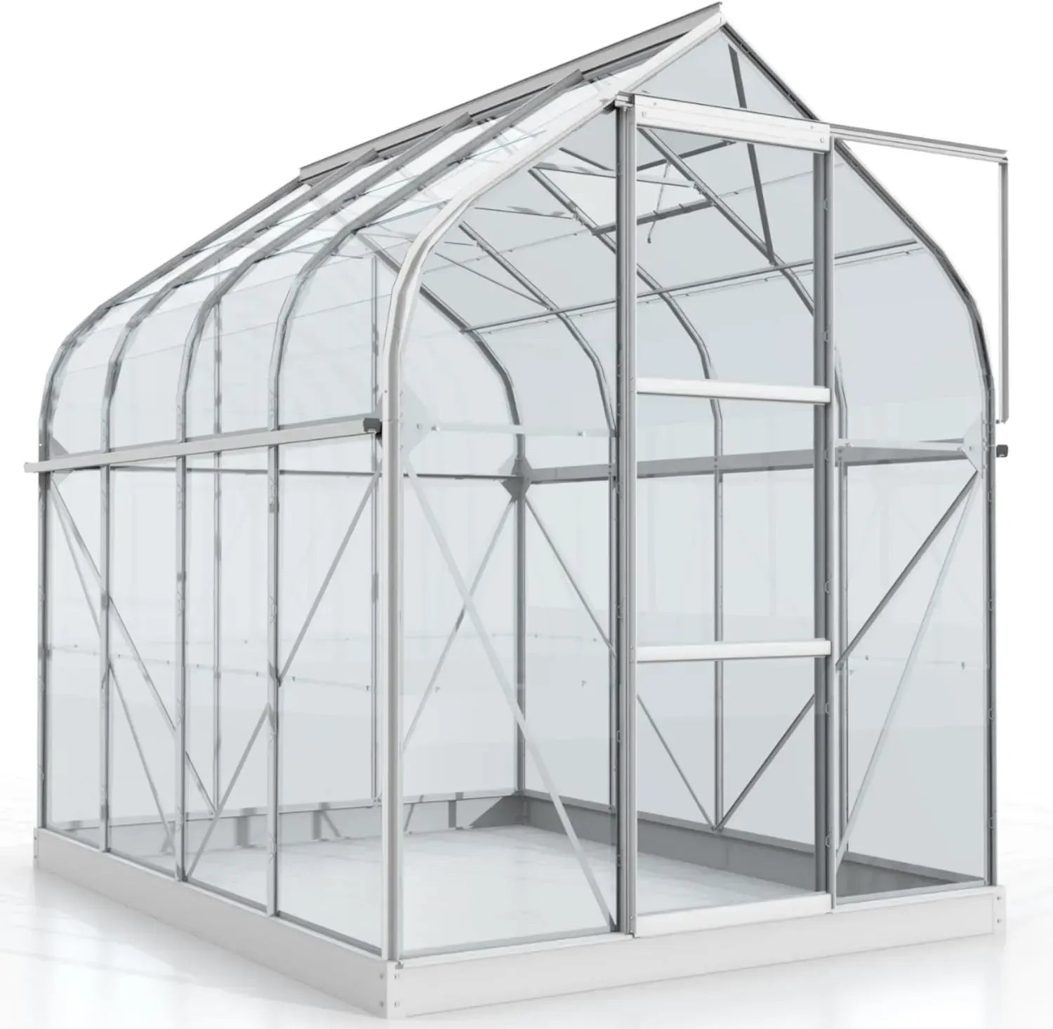 Vitavia Orion Gewächshaus 5000, Eloxiertes Aluminium, 5,0 m², 3mm Sicherheitsglas, Wetterfest & Stabil, Ideal für Gemüse & Pflanzen, Robust & Langlebig