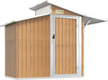 Metallgerätehaus Braun 270x130x209 cm, Wetterfest für Garten