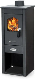 Eleganter Holzofen Marta 5-7 kW in Schwarz und Anthrazit