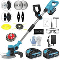 Kabelloser Rasentrimmer kompatibel mit Makita Akkus, 4-in-1 Freischneider mit 21V Batterien und verstellbarem Griff, inklusive 4 Klingentypen