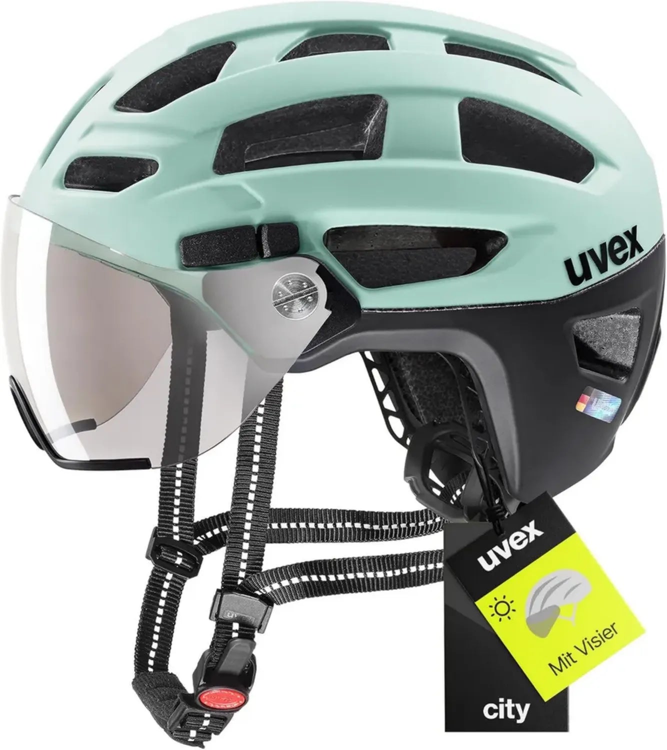 uvex Finale Visor - Urbaner Sicherheitshelm mit integrierter LED und Visier