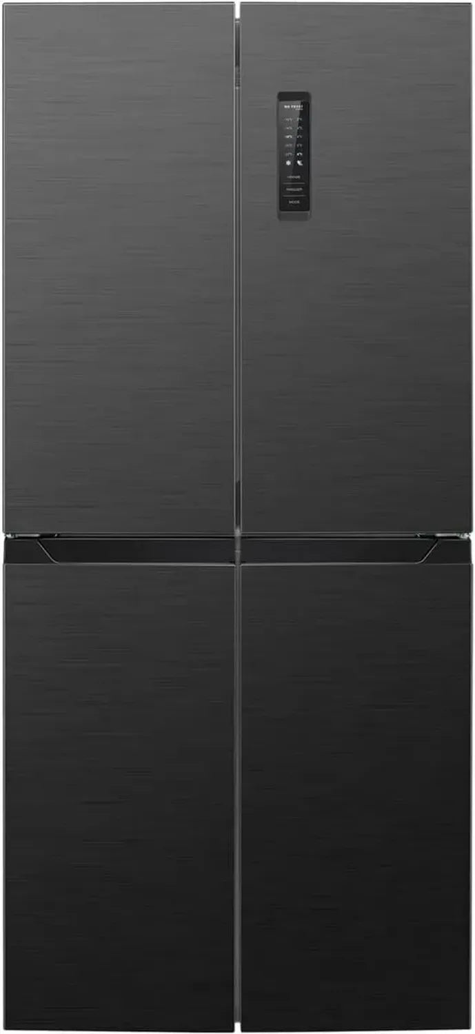 Bomann® French Door Kühlschrank mit Total No Frost, 362L Kapazität, MultiAirflow-System, Schwarz-Inox