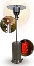 APANA 14kW Gas-Terrassenheizer Bellamente ONE mit Sicherheitssystem, Anthrazit, Mobil mit Rollen
