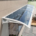 Moderne Haustürüberdachung mit UV- und Regenschutz, Polycarbonat Pultvordach 60x140cm