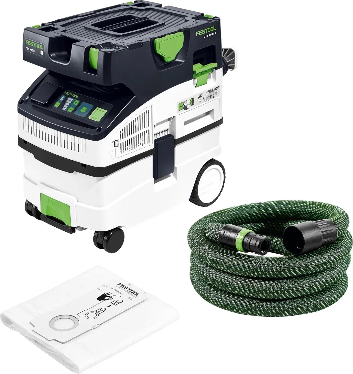Festool CTM MIDI I CLEANTEC Staubsauger mit Filtersystem und Saugschlauch