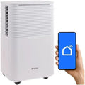 RUHHY DRYZIX WLAN Luftentfeuchter 12L, Leise 38 dB, 2L Tank & Dauerbetrieb, Auto-Defrost, Timer & Hygrostat, Ideal für 30 m²