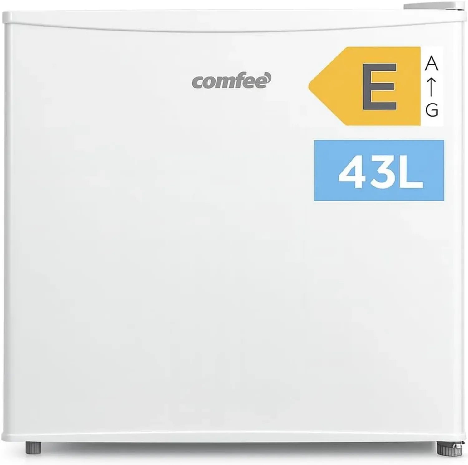Comfee Mini-Kühlschrank 43L mit Gefrierfach, ideal für Zimmer und Büro, energiesparend 80 kWh/Jahr, Weiß