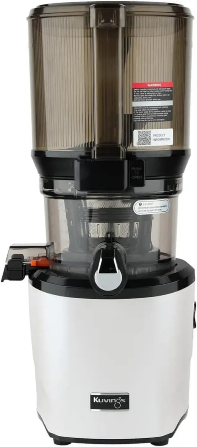 Kuvings Premium Slow Juicer AUTO10S – Gemüse- und Obstentsafter, leise, BPA-frei, 3L Kapazität, leicht zu reinigen, 200W, 15 Jahre Garantie (Mattweiß)