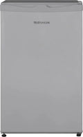 TELEFUNKEN Kompaktkühlschrank mit Eiswürfelfach, 89L, LED, wechselbarer Türanschlag, Gemüsefach, Silber