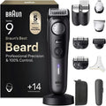 Braun Series 9 Barttrimmer für Herren, 14-teiliges Profi-Set, Ultrascharfe ProBlade Klinge, 180 Minuten kabellose Nutzung, Wasserdichter Rasierer, 52 Schnittlängen, Titan, Modell BT9565