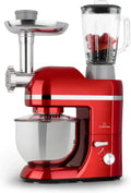 Klarstein 1800W Küchenmaschine mit Fleischwolf und 5L Schüssel, Planetenrührwerk, 6 Geschwindigkeiten, inkl. Rühr- und Knethaken